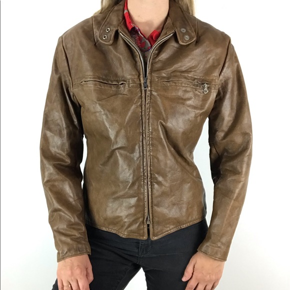 Harley-Davidson Other - HARLEY DAVIDSON AMF Vintage Brown Leather Jacket